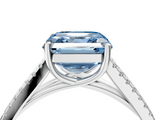 White gold Fancy Blue Asscher  Solitaire Split Shank Pavé Diamond Engagement Ring_38