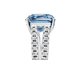 White gold Fancy Blue Asscher  Solitaire Split Shank Pavé Diamond Engagement Ring_39