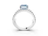 White gold Fancy Blue Asscher  Solitaire Split Shank Pave Diamond Ring_44