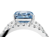 White gold Fancy Blue Asscher  Solitaire Split Shank Pave Diamond Ring_54