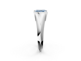 White gold Fancy Blue Asscher  Solitaire Tension Set Diamond Ring_56