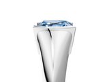 White gold Fancy Blue Asscher  Solitaire Tension Set Diamond Ring_59