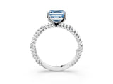 White gold Fancy Blue Asscher  Solitaire Twisted Band Prong Set Engagement Ring_49