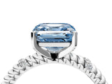 White gold Fancy Blue Asscher  Solitaire Twisted Band Prong Set Engagement Ring_51