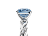 White gold Fancy Blue Asscher  Solitaire Twisted Band with Pavé Accents and Four-Prong Setting_25