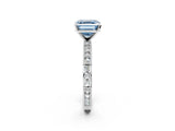 White gold Fancy Blue Asscher  Solitaire with Pavé Band and Four-Prong Setting_47