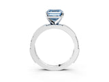 White gold Fancy Blue Asscher  Solitaire with Pavé Band and Four-Prong Setting_48