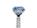 White gold Fancy Blue Asscher  Solitaire with Pavé Band and Four-Prong Setting_52