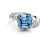 White gold Fancy Blue Asscher  Solitaire with Pavé Twist Band and Four-Prong Setting_17