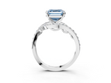White gold Fancy Blue Asscher  Solitaire with Pavé Twist Band and Four-Prong Setting_20
