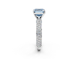 White gold Fancy Blue Asscher  Solitaire with Pave Band and Four-Prong Setting_22