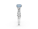 White gold Fancy Blue Asscher  Three-Stone Diamond Ring with Pavé Split Shank and Four-Prong Setting_19