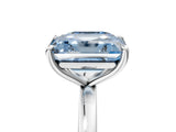 White gold Fancy Blue Asscher  and Emerald Cut Toi Moi Ring with Prong Setting_69