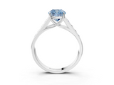 White gold Fancy Blue Cushion  Brilliant Channel-Set Solitaire Ring with Four-Prong Setting_40