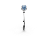 White gold Fancy Blue Cushion  Brilliant Solitaire Engagement Ring with Six-Prong Setting and Classic Band_22