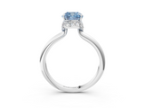 White gold Fancy Blue Cushion  Brilliant Solitaire Engagement Ring with Six-Prong Setting and Classic Band_23