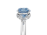 White gold Fancy Blue Cushion  Brilliant Solitaire Engagement Ring with Six-Prong Setting and Classic Band_25