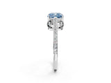 White gold Fancy Blue Cushion  Cut Cathedral Pave Diamond Engagement Ring with Six-Prong Setting_33