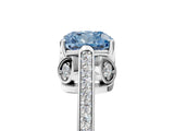 White gold Fancy Blue Cushion  Cut Cathedral Pave Diamond Engagement Ring with Six-Prong Setting_37