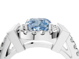 White gold Fancy Blue Cushion Cut Cut Halo Split Shank Prong Set Ring_4