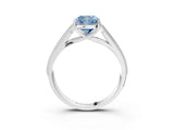 White gold Fancy Blue Cushion Cut Cut Pave Split Shank Engagement Ring with Four-Prong Setting_15