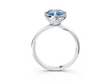 White gold Fancy Blue Cushion Cut Diamond Solitaire Engagement Ring with Four-Prong Setting and Classic Band_23