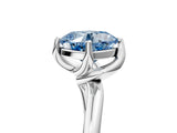 White gold Fancy Blue Cushion Cut Diamond Solitaire Engagement Ring with Four-Prong Setting and Classic Band_25