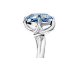 White gold Fancy Blue Cushion Cut Diamond Solitaire Engagement Ring with Four-Prong Setting and Classic Band_37