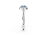 White gold Fancy Blue Cushion  Cut Halo Pave Split Shank Prong Setting Ring_46