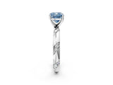White gold Fancy Blue Cushion Cut Solitaire Diamond Engagement Ring with Twisted Pave Band and Four-Prong Setting_21