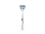 White gold Fancy Blue Cushion Cut Solitaire Diamond Ring with Six-Prong Setting and Classic Band_17