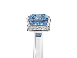 White gold Fancy Blue Cushion  Cut Solitaire Engagement Ring with Four-Prong Setting on a Classic Band_25