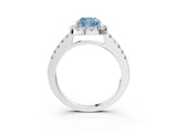 White gold Fancy Blue Cushion  Halo Diamond Pavé Solitaire Ring_42