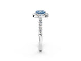 White gold Fancy Blue Cushion  Halo Diamond Pavé Solitaire Ring_77
