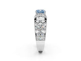 White gold Fancy Blue Cushion  Halo Pave Diamond Engagement Ring with Milgrain Detailing_51