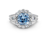 White gold Fancy Blue Cushion  Halo Split Shank Diamond Engagement Ring with Prong Setting_20