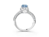White gold Fancy Blue Cushion  Halo Split Shank Pave Diamond Ring with Petal Prong Setting_65