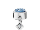 White gold Fancy Blue Cushion  Milgrain Marquise Diamond Twist Band Ring_67