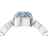 White gold Fancy Blue Cushion  Milgrain Marquise Diamond Twist Band Ring_67