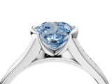 White gold Fancy Blue Cushion  Solitaire Bezel-Set Diamond Ring with Channel-Set Band_41
