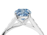 White gold Fancy Blue Cushion  Solitaire Channel-Set Diamond Engagement Ring with Four-Prong Setting_36