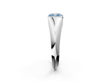 White gold Fancy Blue Cushion  Solitaire Tension Set Diamond Ring_22