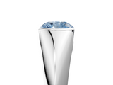 White gold Fancy Blue Cushion  Solitaire Tension Set Diamond Ring_25