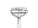 White gold Fancy Blue Cushion  and Emerald Cut Toi Moi Ring with Prong Setting_51