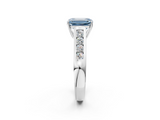 White gold Fancy Blue Emerald  Brilliant Channel-Set Solitaire Ring with Four-Prong Setting_22