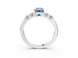 White gold Fancy Blue Emerald  Brilliant Cut Diamond Five-Stone Prong Set Engagement Ring with Channel Band_6