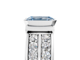 White gold Fancy Blue Emerald  Brilliant Diamond Channel Set Wide Band Ring with Bezel Setting_25