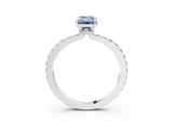 White gold Fancy Blue Emerald  Brilliant Pavé Band Solitaire with Four-Prong Setting_40