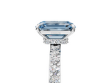 White gold Fancy Blue Emerald  Brilliant Pavé Band Solitaire with Four-Prong Setting_42