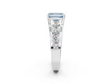 White gold Fancy Blue Emerald  Brilliant Solitaire with Side Stones on a Pave Band and Four-Prong Setting_26